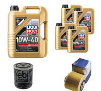 FEBI Inspektionspaket 9L LIQUI MOLY 10W-40 Leichtlauf für Audi A6 Avant 4F5 C6