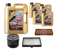FEBI Inspektionspaket 9L LIQUI MOLY 10W-40 Leichtlauf für Volvo V70 I P80_ 2.4