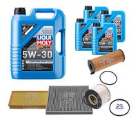 FEBI Inspektionspaket 9L LIQUI MOLY 5W-30 Longtime High Tech für VW Touareg