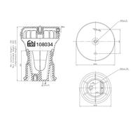 FEBI BILSTEIN Federbalg, Luftfederung hinten rechts links 160mm für IVECO 500312049 042561101 0098492581 108034
