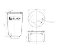 FEBI BILSTEIN Federbalg Luftfederung 172338 vorne rechts/links ohne Kolben 130mm für VOLVO