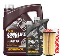 FEBI ÖLFILTER + 7L MANNOL 5W-30 LONGLIFE MOTORÖL passend für MERCEDES 229.51 ÖL
