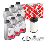 FEBI Teilesatz, Ölwechsel-Automatikgetriebe + TECPO DSG Getriebeöl-Befüllschlauch