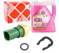 Febi Sensor, Kühlmitteltemperatur + Mannol AF12+ Kühlerfrostschutz, 5l