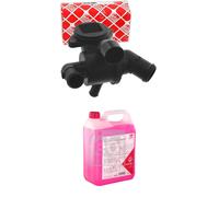 FEBI THERMOSTAT mit GEHÄUSE + 5L G12 KÜHLMITTEL passend für VW 2.0 TDI GOLF 6