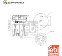 FEDERBALG LUFTFEDERUNG 108034 FÜR IVECO DAILY/Bus/Platform/Chassis/Van/VI/III