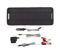 Feeshoppher 12 V 24 V Solar-Erhaltungsladegerät Batterielade-Set mit 5 W polykristallinem Panel und Maintainer für Auto, Boot, Wohnmobil, Motorrad, LKW, Traktor, SLA, Gel, Nasszellen, Deep Cycle