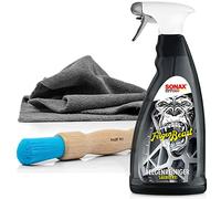Felgen Reiniger Set - SONAX FelgenBeast Felgenreiniger 1L + Mikrofasertuch + Valet Pro Reinigungspinsel