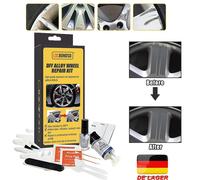 Felgen Reparatur-Set Silber Alufelgen Risse Dellen Kratzerentferner Kit PKW DE