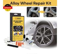 Felgen Reparatur-Set Silber Alufelgen Risse Dellen Kratzerentferner Kit PKW DHL
