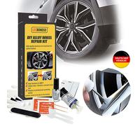 Felgen Reparatur-Set Silber Alufelgen Risse Dellen Kratzerentferner Kit PKW DHL