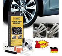 Felgen Reparatur-Set Silber Alufelgen Risse Dellen Kratzerentferner Kit PKW HOT