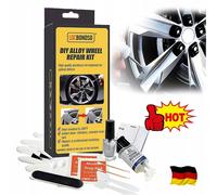 Felgen Reparatur-Set Silber Alufelgen Risse Dellen Kratzerentferner Kit PKW NEU