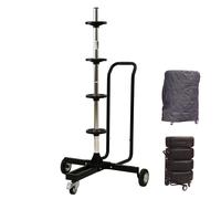 fahrbarer Felgenbaum mit Schutzhülle Reifenständer Reifenwagen Felgenständer ...