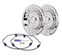 Edelstahl Radblenden flach Retro 17,5 Zoll VOLVO FLC Hinterachse LKW Kappen