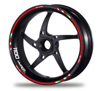 FELGENRANDAUFKLEBER passend für Ducati 1100 Hypermotard GP rot-weiß
