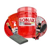 Felgenreiniger Set | Sonax Felgenbeast + Auto Wascheimer mit Sieb und Deckel + Felgenbürste + Waschhandschuh + Pinsel + Ceramic Quick Detailer + Ceramic Shampoo + Mikrofasertuch