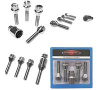 Felgenschloss M12x1,5x43mm Kegelbund 60° 4x silberne Felgenschlösser 4er-Set Felgensicherungen Felgen-Diebstahlsicherungen Felgen-Diebstahlschutz Radsicherungen Radschlösser Radschrauben Radbolzen