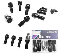 Felgenschloss M14x1,5x28mm Kegelbund 60° 4x schwarze Felgenschlösser 4er-Set Felgensicherungen Felgen-Diebstahlsicherungen Felgen-Diebstahlschutz Radsicherungen Radschrauben Radbolzen Schrauben