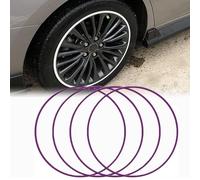 Felgenschutzring 15-22 Zoll - Selbstklebend, Starke Haftung, Aluminiumlegierung, 1 cm Breiter Schutzstreifen | Schützt Vor Kratzern & Passgenau, 4er-Pack Felgenschutzringe, 20in,Purple