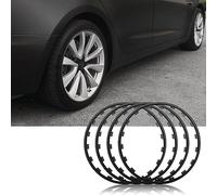 Felgenschutzringe Anti-Kollision und Anti-Kratzer Felgen Nabenschutzstreifen 16-20Zoll Auto Felgenschutz 4er Set, Radkantenschutzring, FüR Alle Automodelle-Schwarz||19in