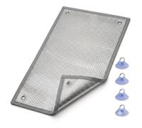 Fensterfolie Sonnenschutz & Isolierung, 8mm Sonnenschutzfolie Aluminium Isolierfolie mit Saugnäpfen, Hitzeschutzfolie Fenster Verdunkelung für Wohnmobil Schlafzimmer Wintergarten(Gray,60x115cm)