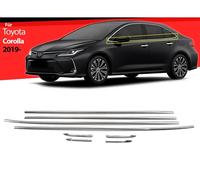 Fensterleisten für Toyota Corolla Limo ab 2018 Edelstahl Chrom Zierleisten 8 tlg