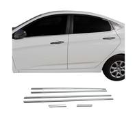 Fensterleisten Zierleisten für Hyundai Accent Blue Solaris 2012-2021 Chrom 6tlg