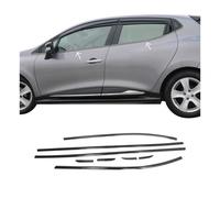 Fensterleisten Zierleisten für Renault Clio Schrägheck 2012-2019 Chrom Dunkel 8x