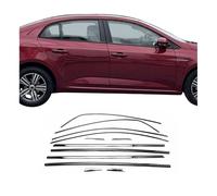 Fensterleisten Zierleisten für Renault Megane Limo 2016-2025 Chrom Dunkel 12x