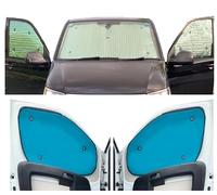 Fensterrollo-Set Kombatibel Mit Renault Master (1998-2010)(Frontset) Rückenfarbe in Aqua, Reversibel und Thermisch
