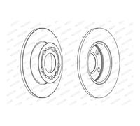 FERODO Bremsscheibe ddf1233c 232mm 9mm für SEAT Skoda VW