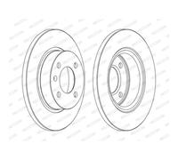 FERODO 2x Bremsscheibe hinten Ø240 mm Voll für Opel Corsa C F08 F68 1.2 1.0