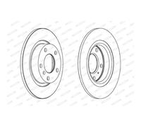 FERODO 2x Bremsscheibe hinten Ø264 mm Voll für Opel Corsa D S07 1.2 1.4 1.7