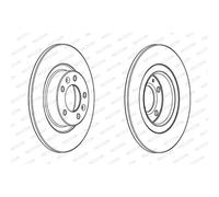 FERODO 2x Bremsscheibe hinten Ø290 mm beschichtet für Peugeot 508 SW I 8E_ 2.0