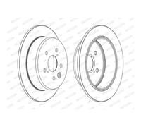 FERODO BRAKE DISC | DDF1815C | REAR | FOR LEXUS IS II 2005-2013 | OE-MATCHING QUALITY | SMOOTH & QUIET PERFORMANCE