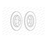 Bremsscheiben FERODO DDF2599C hinten, voll, 2 Stück