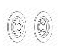 FERODO 2x Bremsscheibe hinten Ø305 mm für Dodge Journey Fiat Freemont 345_ 2.4