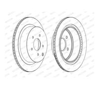 FERODO 2x Bremsscheibe hinten Ø308 mm belüftet für Nissan Murano I Z50 3.5 4x4