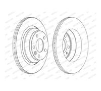 FERODO 2x Bremsscheibe hinten Ø314 mm für VW Transporter V Kasten 7HA 7HH