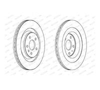 FERODO 2x Bremsscheibe hinten Ø330 mm belüftet für Audi Q5 8RB 3.0 TDI quattro