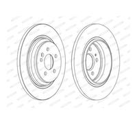 FERODO 2x Bremsscheibe hinten Ø331 mm Voll für Mercedes-Benz M-Klasse W163 ML