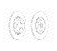 FERODO 2x Bremsscheibe hinten Ø345 mm belüftet für BMW 5er Touring E61 525d