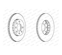 FERODO 2x Bremsscheibe vorne Ø239 mm belüftet für VW Lupo 6X1 6E1 1.2 TDI 3L