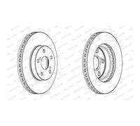 FERODO 2x Bremsscheibe vorne Ø255 mm belüftet für Toyota Prius Liftback _W2_