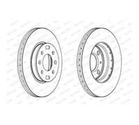 FERODO 2x Bremsscheibe vorne Ø256 mm für Hyundai i20 PB PBT 1.2 1.4 GB MC 1.6