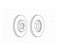 FERODO 2x Bremsscheibe vorne Ø278 mm für Volvo V40 Schrägheck 525 1.6 D2/Drive