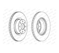 FERODO 2x Bremsscheibe vorne Ø284 mm belüftet für Opel Corsa E X15 1.0 Adam M13