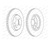FERODO 2x Bremsscheibe vorne Ø284 mm belüftet für Rover 75 RJ 2.0 V6 1.8 2.5 MG