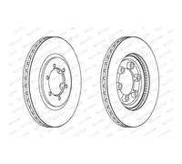 FERODO 2x Bremsscheibe vorne Ø294mm belüftet für Ssangyong Rexton GAB_ 2.7 XDi